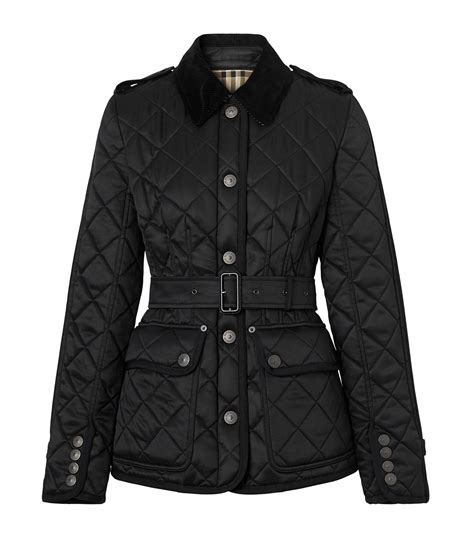 burberry brit quilted jacket black|quilted Burberry jacket outlet store.